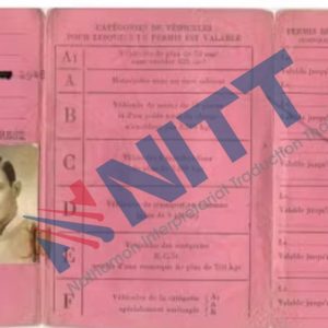 Permis de conduire français recto - verso (Ancien format)